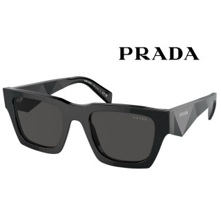 PRADA 普拉達 亞洲版 奇異博士代言配戴款 時尚太陽眼鏡 3D立體設計鏡臂 PRA06SF 16K08Z 黑 公司貨