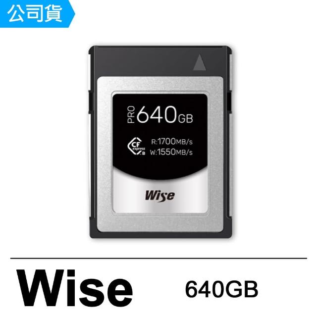 【Wise 裕拓】640GB CFexpress Type B PRO 高速記憶卡(公司貨)