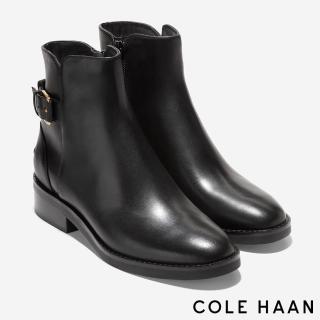【Cole Haan】HAMPSHIRE BUCKLE BOOTIE 皮帶扣環 女靴(經典黑-W29163)