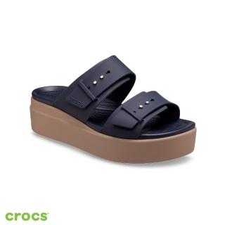 【Crocs】女鞋 布魯克林低跟涼鞋(207431-4LH)