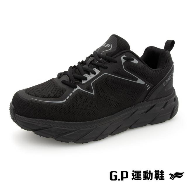 【G.P】男款厚底防水緩震休閒鞋P1338M-黑色(SIZE:39-44 共二色)