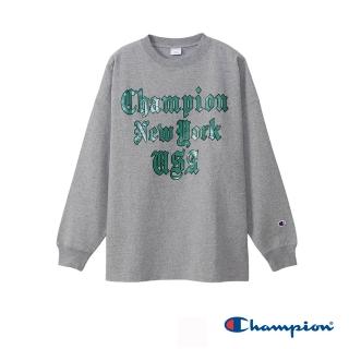 【Champion】官方直營-印花造型圓領上衣-男(灰色)