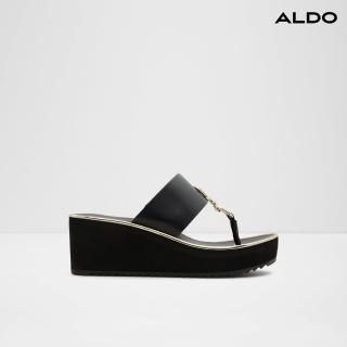 【ALDO】MAESLLAN-經典金屬釦環夾腳拖鞋 -女鞋(黑色)