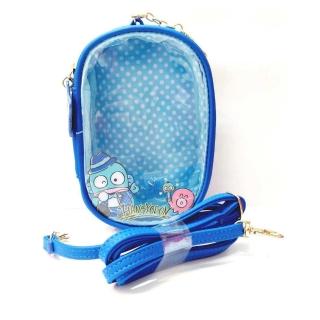【小禮堂】Sanrio 三麗鷗 人魚漢頓 透明玩偶收納斜背包 - 與小夥伴(平輸品)