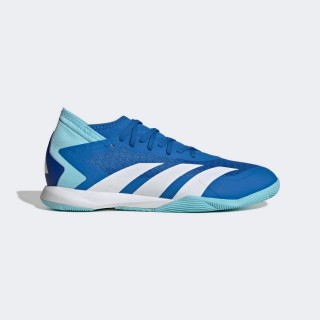 【adidas 愛迪達】PREDATOR ACCURACY.3 IN 男款 運動 平底 室內足球鞋 藍白(GY9991)