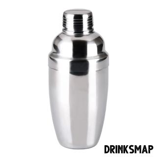 【Drinksmap】不鏽鋼三件式雪克杯 550ml(不鏽鋼 日式 雪克杯 調酒器具 調酒 三件式雪克杯)
