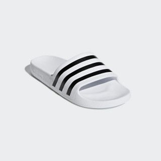 【adidas 愛迪達】ADILETTE AQUA 男女 中性款 拖鞋 經典 海灘 舒適 輕量 白黑(F35539)