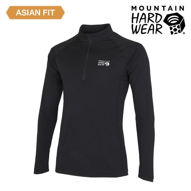 【Mountain Hardwear】Estero Long Sleeve Zip T 彈性快乾長袖拉鍊排汗衣 男款 黑色 #OE1244