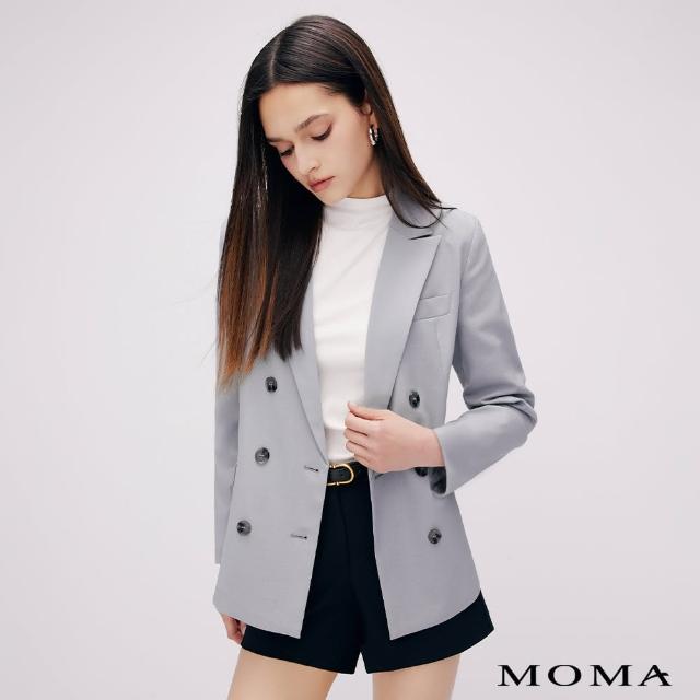 【MOMA】經典格雷系雙排釦西裝外套(灰色)