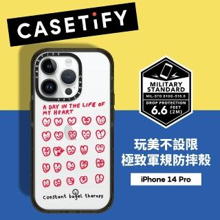 【Casetify】iPhone 14 Pro 耐衝擊透黑-每日心情(支援無線充電)
