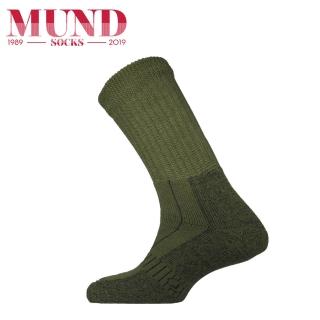 【MUND】原廠貨 中性 Expolrer Co 303 中筒羊毛登山襪/登山健行中厚襪 卡其綠(2入組)