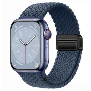 【樂邁家居】Apple Watch S9 尼龍編織錶帶(41/40/38mm 卡扣磁吸式長度可調)