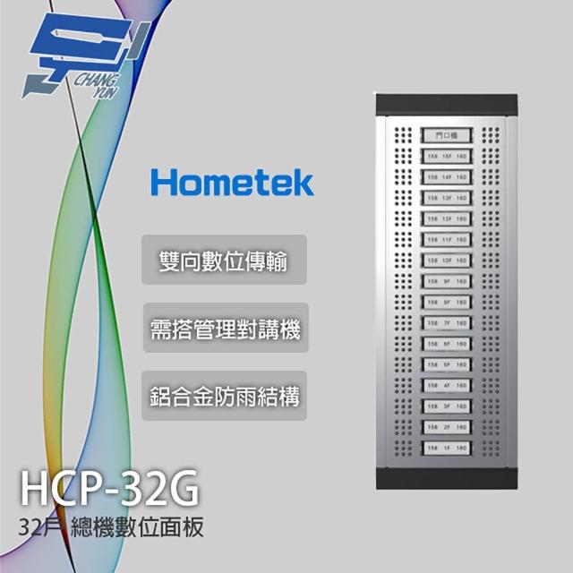 【CHANG YUN 昌運】Hometek HCP-32G 32戶總機數位面板 鋁合金防雨 需搭配管理對講機
