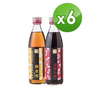 【百家珍】美顏果醋600mlX6瓶(蔓越莓/蜂蜜)