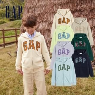 【GAP】兒童裝 Logo連帽外套 碳素軟磨系列-多色可選(819723&762922&794439)