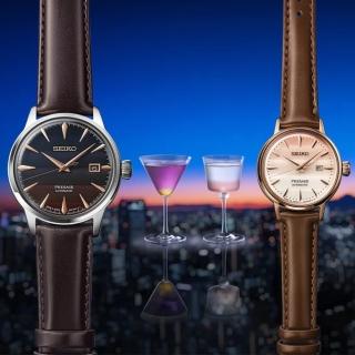 【SEIKO 精工】Presage 東京夕陽 STAR BAR聯名限量款 對錶 情侶機械錶_SK028(4R35-06F0P/2R05-00B0P)
