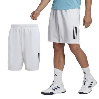 【adidas 愛迪達】Club 3STR Short 男款 白色 吸濕 排汗 再生材質 透氣 運動 短褲 HS3251