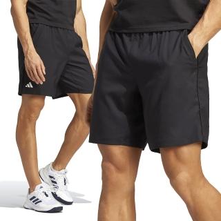 【adidas 愛迪達】TS Short 男款 黑色 排汗 透氣 網球 運動 短褲 HR8725
