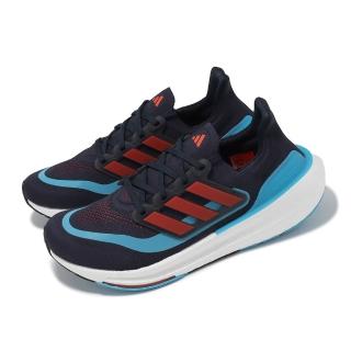 【adidas 愛迪達】慢跑鞋 Ultraboost Light 男鞋 深藍 紅 反光 襪套 運動鞋 愛迪達(IE1760)