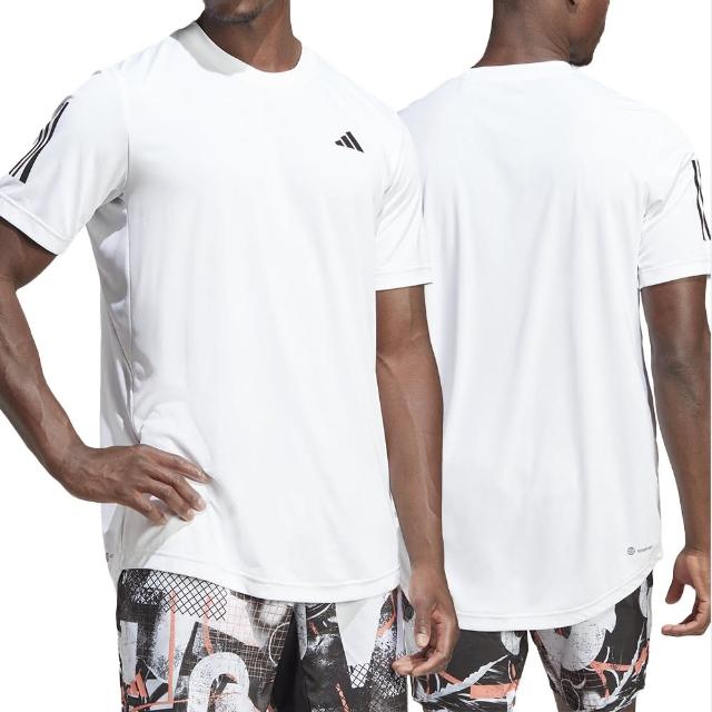 【adidas 愛迪達】Club 3STR Tee 男款 白色 訓練 網球 吸濕 排汗 短T 短袖 HS3261