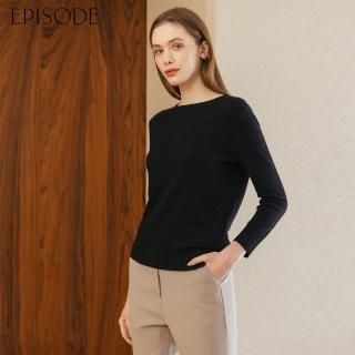 【EPISODE】簡約舒適柔軟圓領羊毛針織衫135512（深灰）