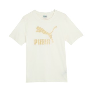 【PUMA】短袖 上衣 T恤 運動 休閒 男 女 中性款 Golden Sprint 米白色 亞規(62582465)