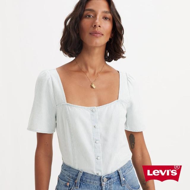 【LEVIS 官方旗艦】女款 方低領短袖襯衫 / 季節限定 人氣新品 A7332-0006