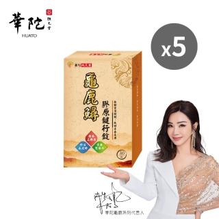 【華陀扶元堂】龜鹿鱘膠原鍵行錠5盒組(30錠/盒;陳美鳳代言-二型膠原蛋白/軟骨素/玻尿酸)