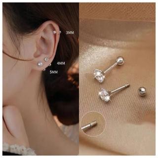 【HaNA 梨花】韓國不過敏適合養耳洞睡覺不用摘．迷你鑽石小花耳環多款選
