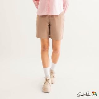 【Arnold Palmer 雨傘】女裝-輕薄透氣酷絲棉休閒短褲(卡其色)