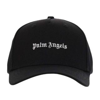 【PALM ANGELS】刺繡英文名 棒球帽-黑色(ONE SIZE)