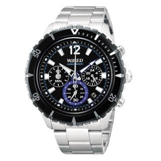 【WIRED】官方授權 W1 限量三眼計時腕錶-錶徑45mm(AU2137X1)