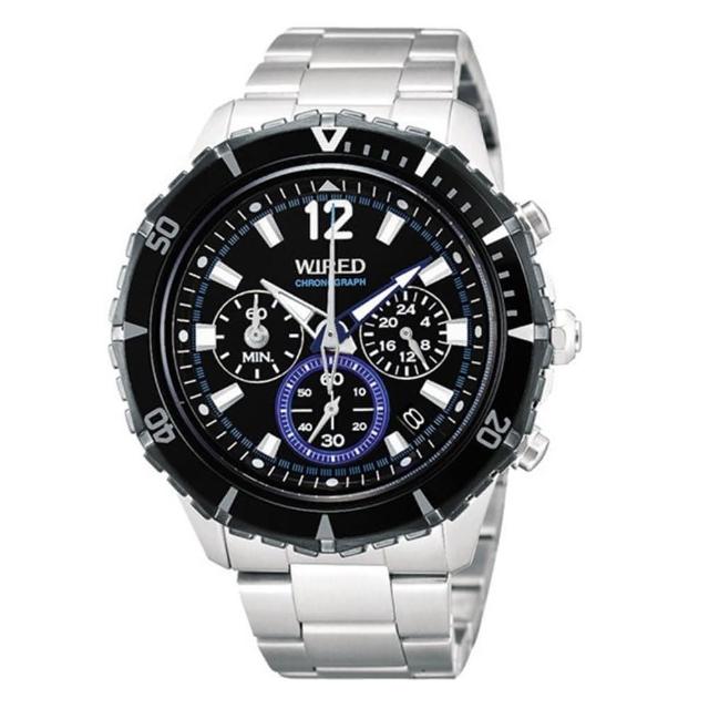 【WIRED】官方授權 W1 限量三眼計時腕錶-錶徑45mm(AU2137X1)