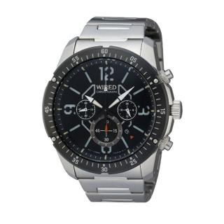 【WIRED】官方授權 W1 時尚三眼計時腕錶灰-錶徑49.8×51.2mm(AW8005X1)