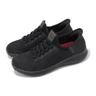 【SKECHERS】休閒鞋 Cessnock-Villach Slip-Ins 女鞋 黑 避震 輕量 套入 全黑 工作鞋(108141-BLK)