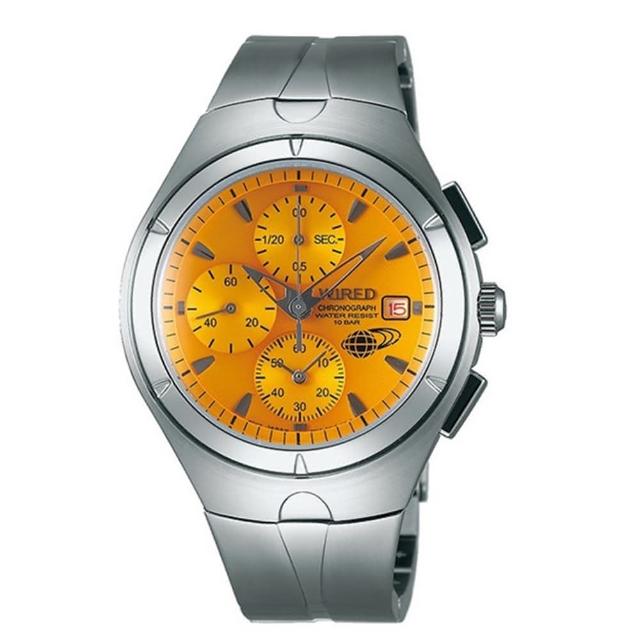 【WIRED】官方授權 W1 15週年限定時尚腕錶-橘黃-錶徑41mm(AF8U27X1)