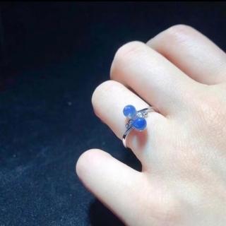 【勝弘珠寶】多明尼加天空藍雙星戒指-5mm