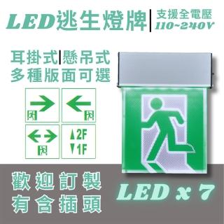 【彩渝】LED 緊急出口方向避難指示燈(緊急照明燈 消防器具 壁掛型 耳掛式 懸吊式)