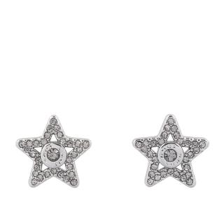 【COACH】水鑽星星造型針式耳環(銀色)
