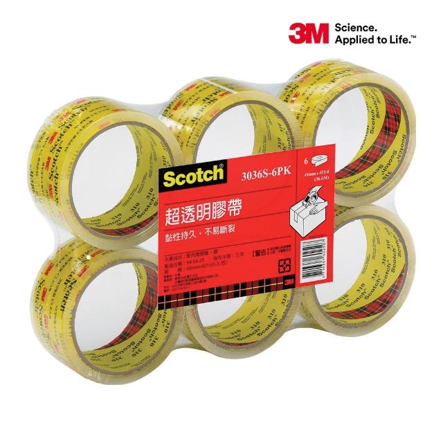 【3M】Scotch 超透明封箱膠帶 （3036S－6）　(膠帶)