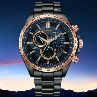 【CITIZEN 星辰】GENTS系列 電波對時 萬年曆 光動能腕錶 禮物推薦 畢業禮物(CB5956-89L)