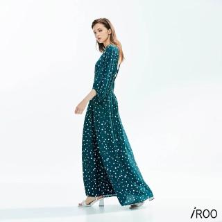 【iROO】俐落腰身印花洋裝
