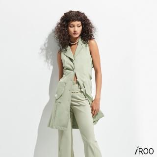 【iROO】經典風衣式背心洋裝