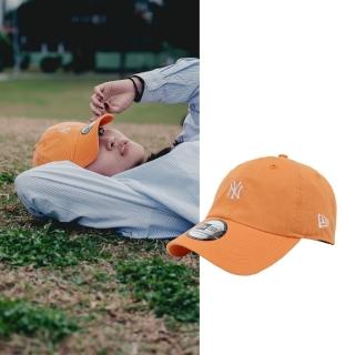 【NEW ERA】棒球帽 Casual Classic MLB 橘 白 可調式帽圍 刺繡 紐約洋基 NYY 老帽 帽子(NE14147985)