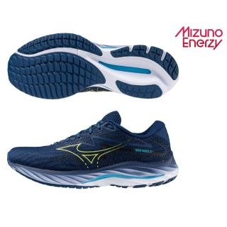 【MIZUNO 美津濃】慢跑鞋 男鞋 運動鞋 緩震 一般型 RIDER 男慢跑鞋 藍 J1GC230353(1003)