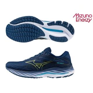 【MIZUNO 美津濃】慢跑鞋 男鞋 運動鞋 緩震 一般型 WAVE RIDER 27 藍 J1GC230353