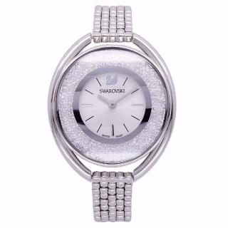 【SWAROVSKI 施華洛世奇】施華洛世奇SWAROVSKI 水晶的雙子星身段時尚優質秀麗腕錶-銀-5181008