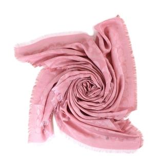 【COACH】大C莫代爾棉薄方巾-粉色