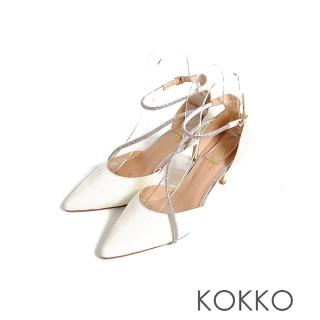 【KOKKO 集團】唯美夢幻精緻水鑽細高跟鞋(珍珠白)