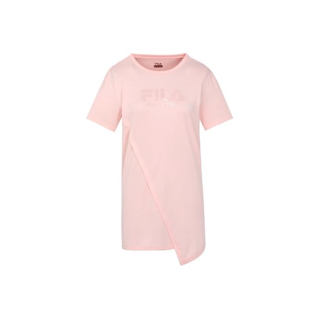 【FILA官方直營】女抗UV吸濕排汗短袖圓領T恤-粉色(5TEY-1320-LR)